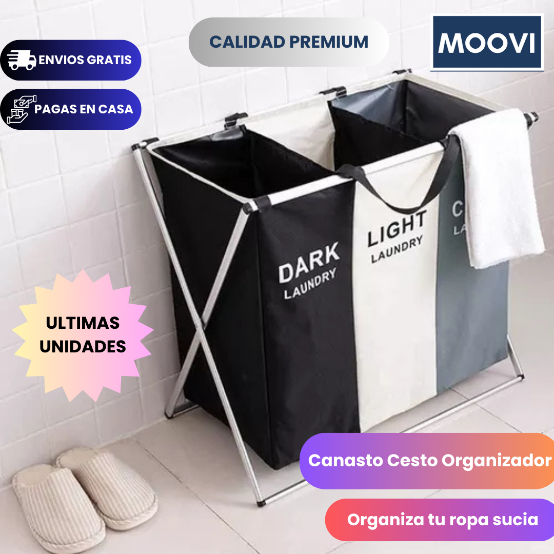 Canasto Cesto Organizador Ropa Sucia Grande Laundry Premium