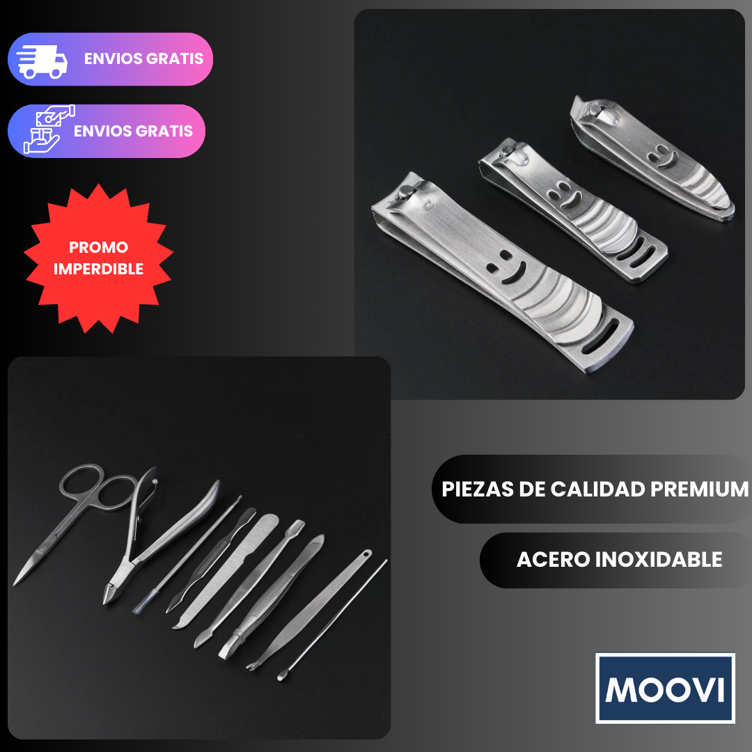 Kit de Manicura y Pedicura Premium® de 12 Piezas