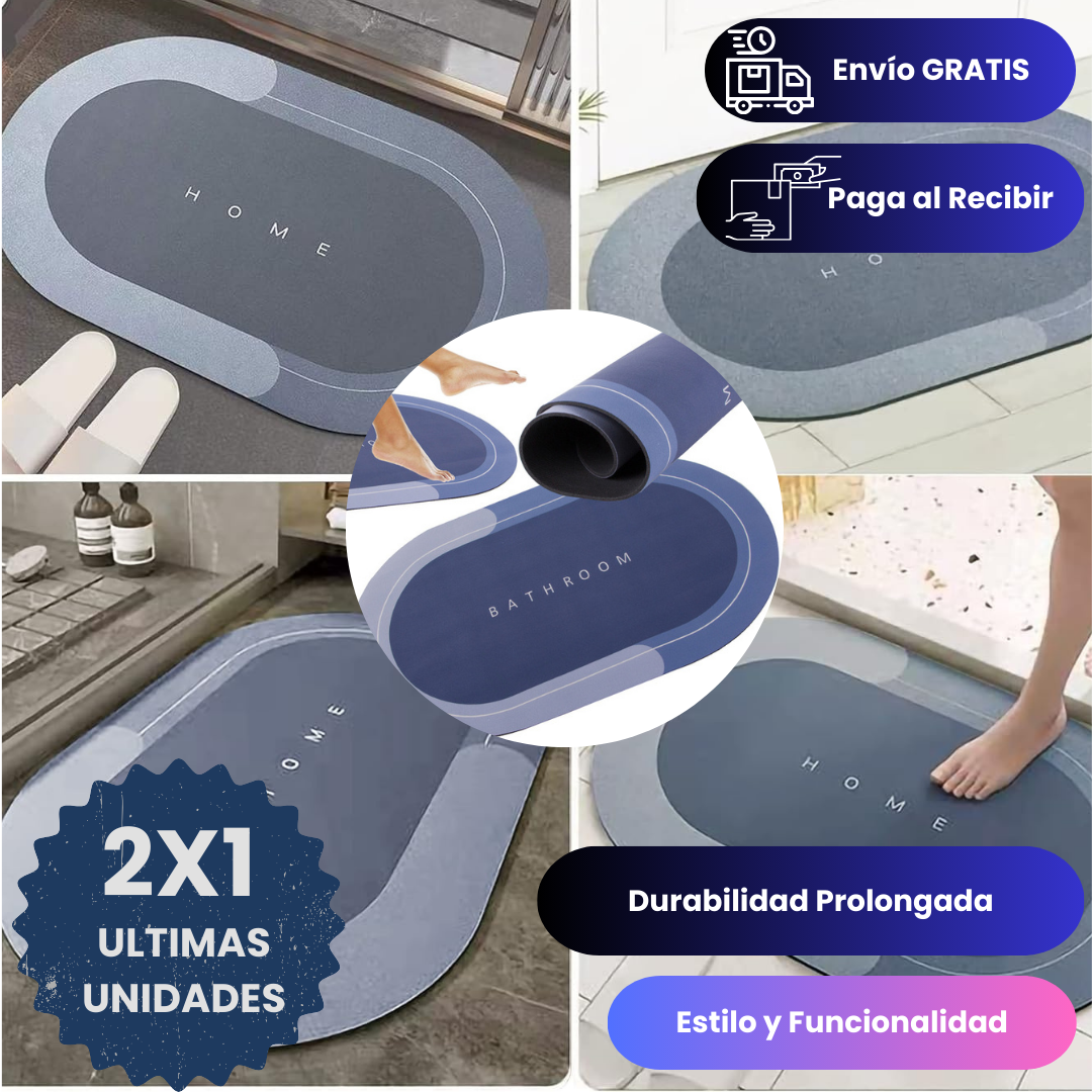 HOME : Alfombra 2X1 Antideslizante y Secado Rápido