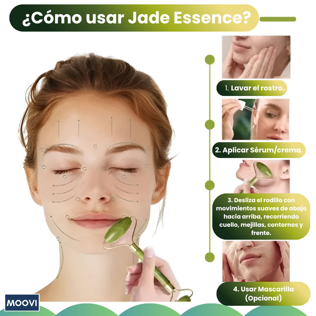 Jade Essence™ Set De Rodillo De Jade Y Gua Sha 🌿