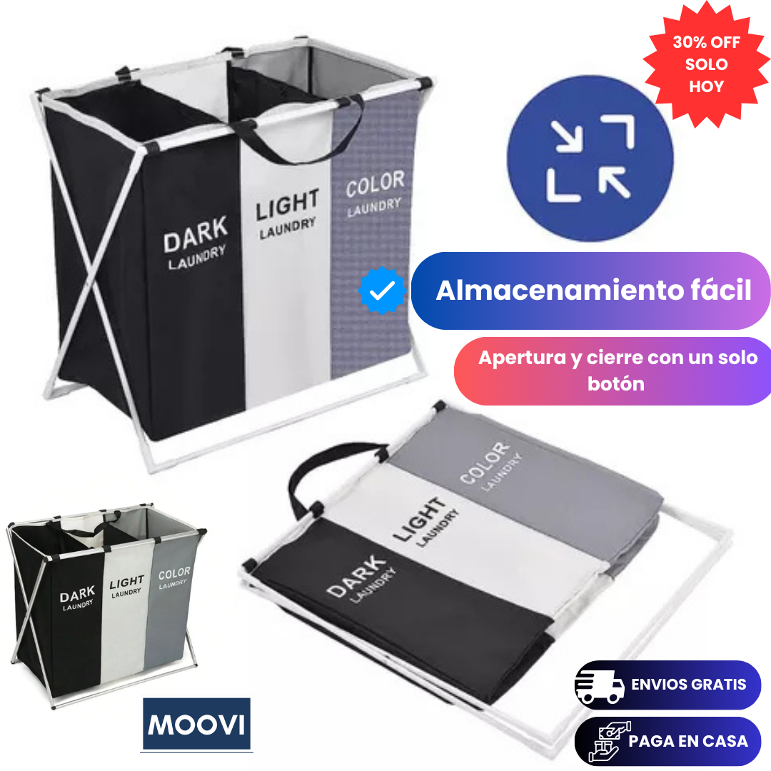 Canasto Cesto Organizador Ropa Sucia Grande Laundry Premium