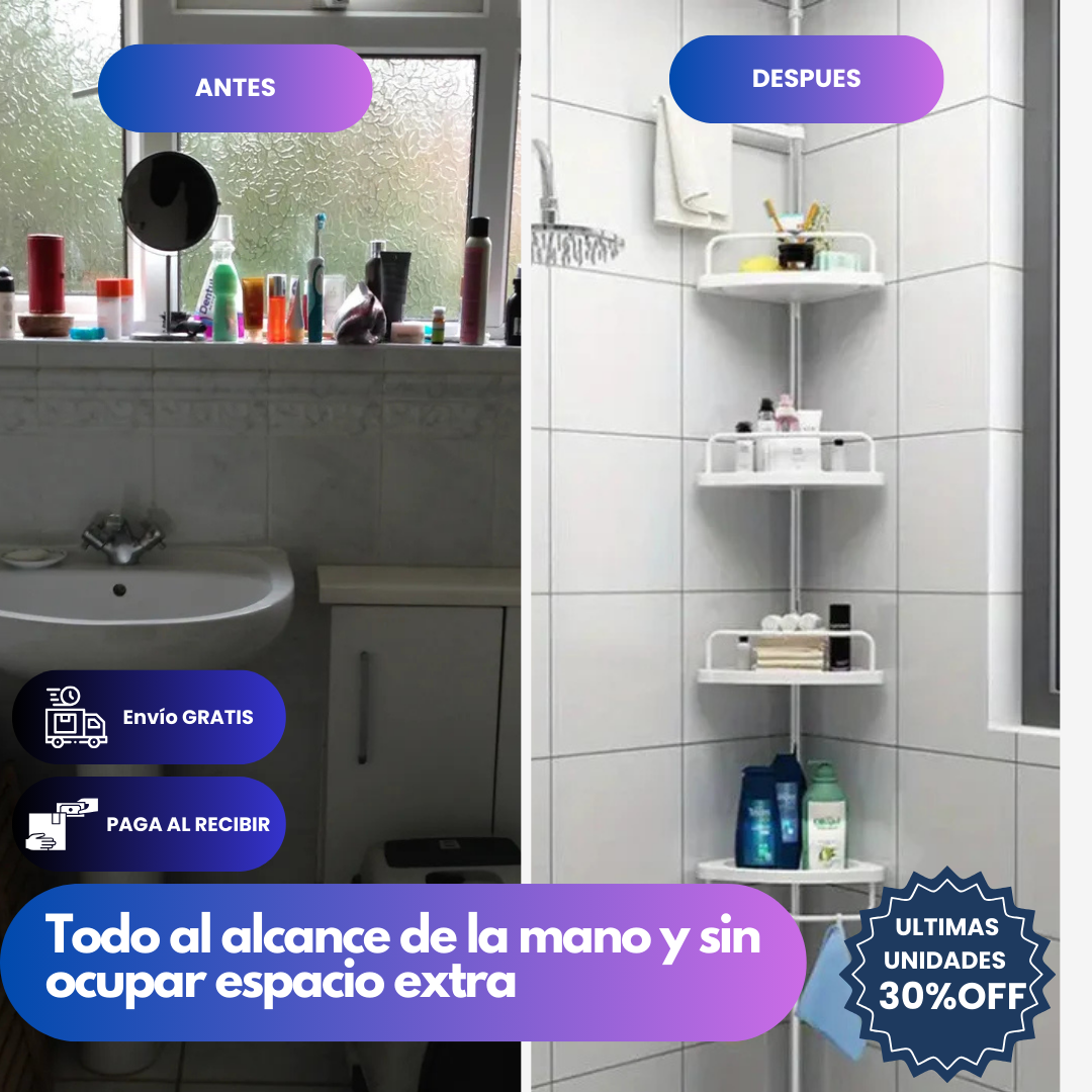 ESQUINERO DE DUCHA AJUSTABLE MULTI USO