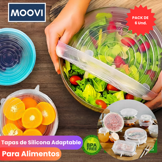 Kit Hermético 6 en 1 – Tapas de Silicona Ajustables