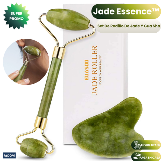 Jade Essence™ Set De Rodillo De Jade Y Gua Sha 🌿