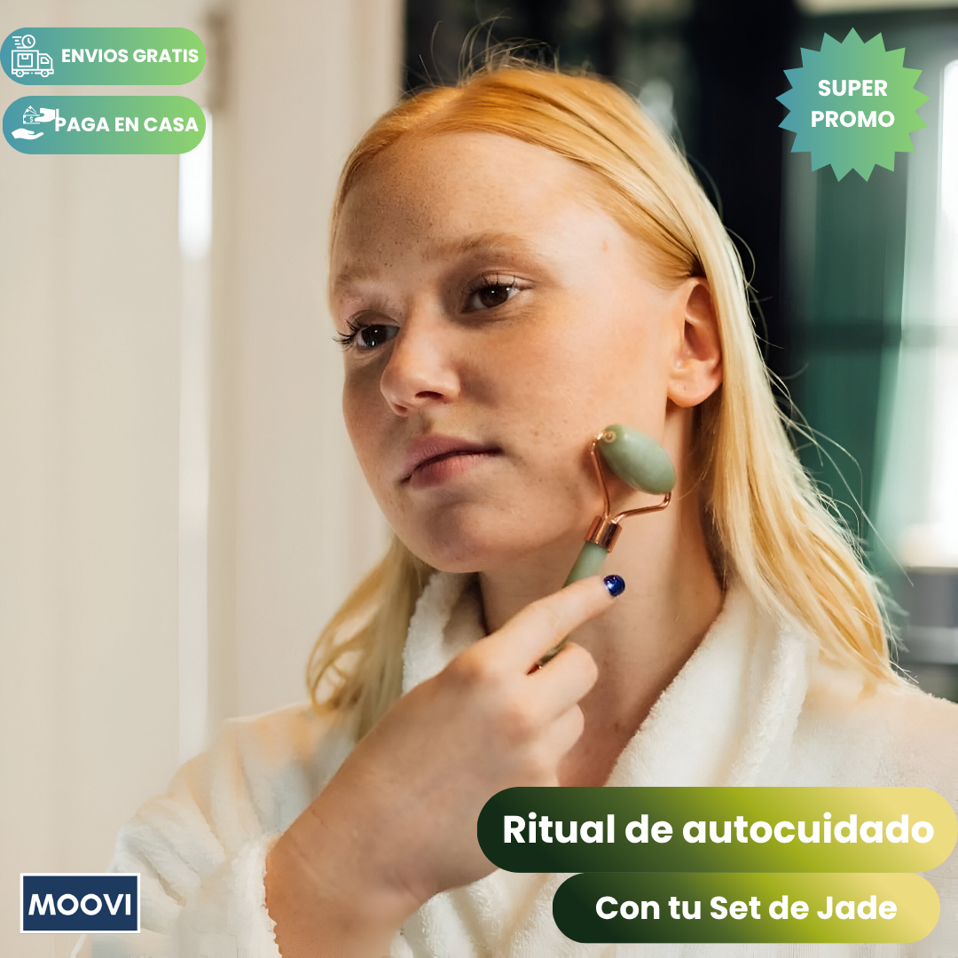 Jade Essence™ Set De Rodillo De Jade Y Gua Sha 🌿