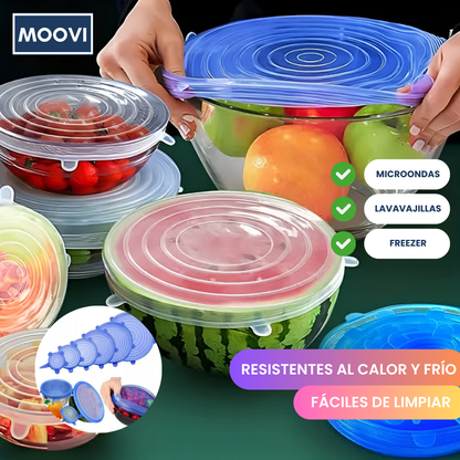 Kit Hermético 6 en 1 – Tapas de Silicona Ajustables